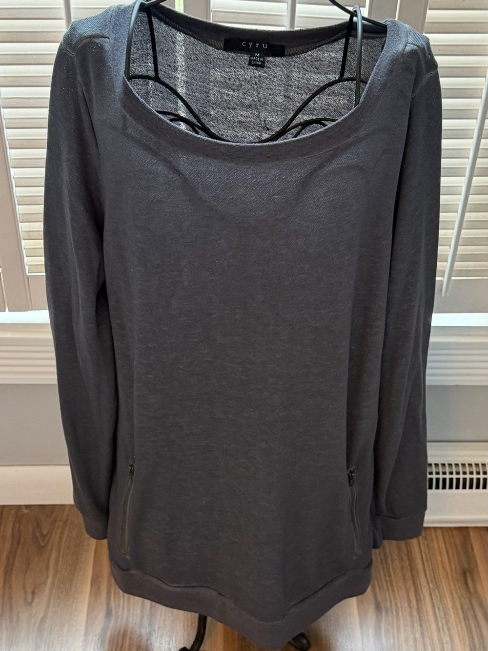 Cyrillus Charcoal Grey Long Sleeve Scoop Neck Sweatshirt